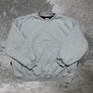 Vintage Carhartt Thermal Lined Heavyweight Crewneck Sweatshirt Gray Size XL J154